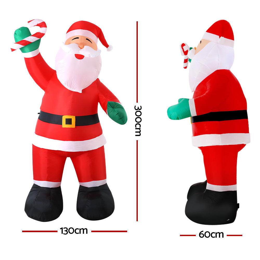 Christmas Inflatable Snowman Xmas Lights Outdoor Decor - 3m