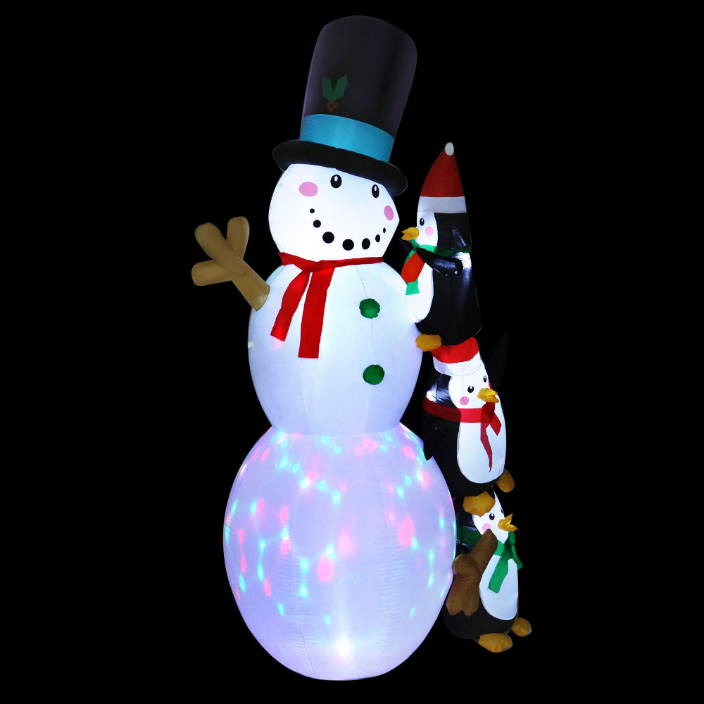 Christmas Inflatable Snowman Xmas Lights Outdoor Decor - 2.4m