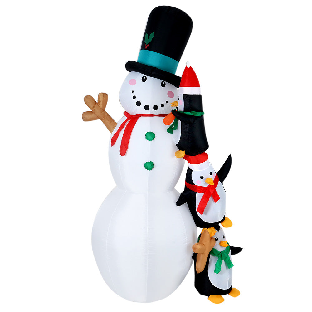 Christmas Inflatable Snowman Xmas Lights Outdoor Decor - 2.4m