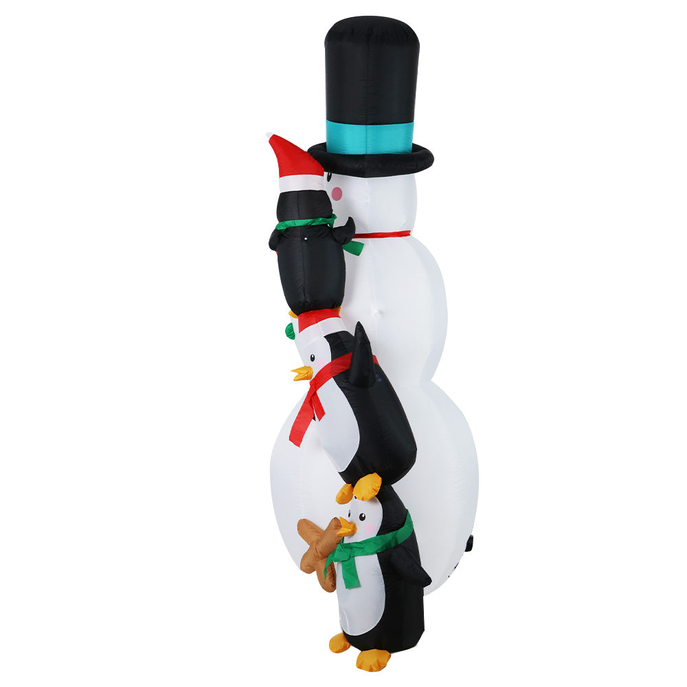 Christmas Inflatable Snowman Xmas Lights Outdoor Decor - 2.4m