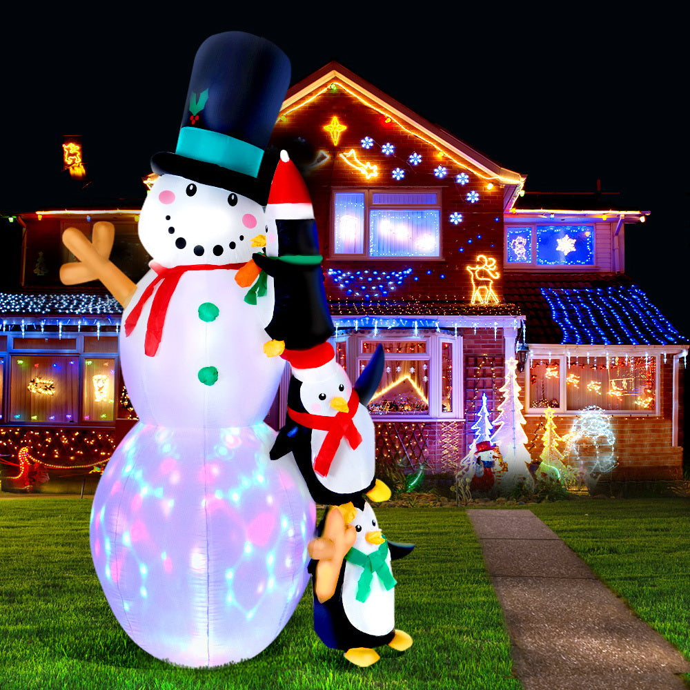Christmas Inflatable Snowman Xmas Lights Outdoor Decor - 2.4m