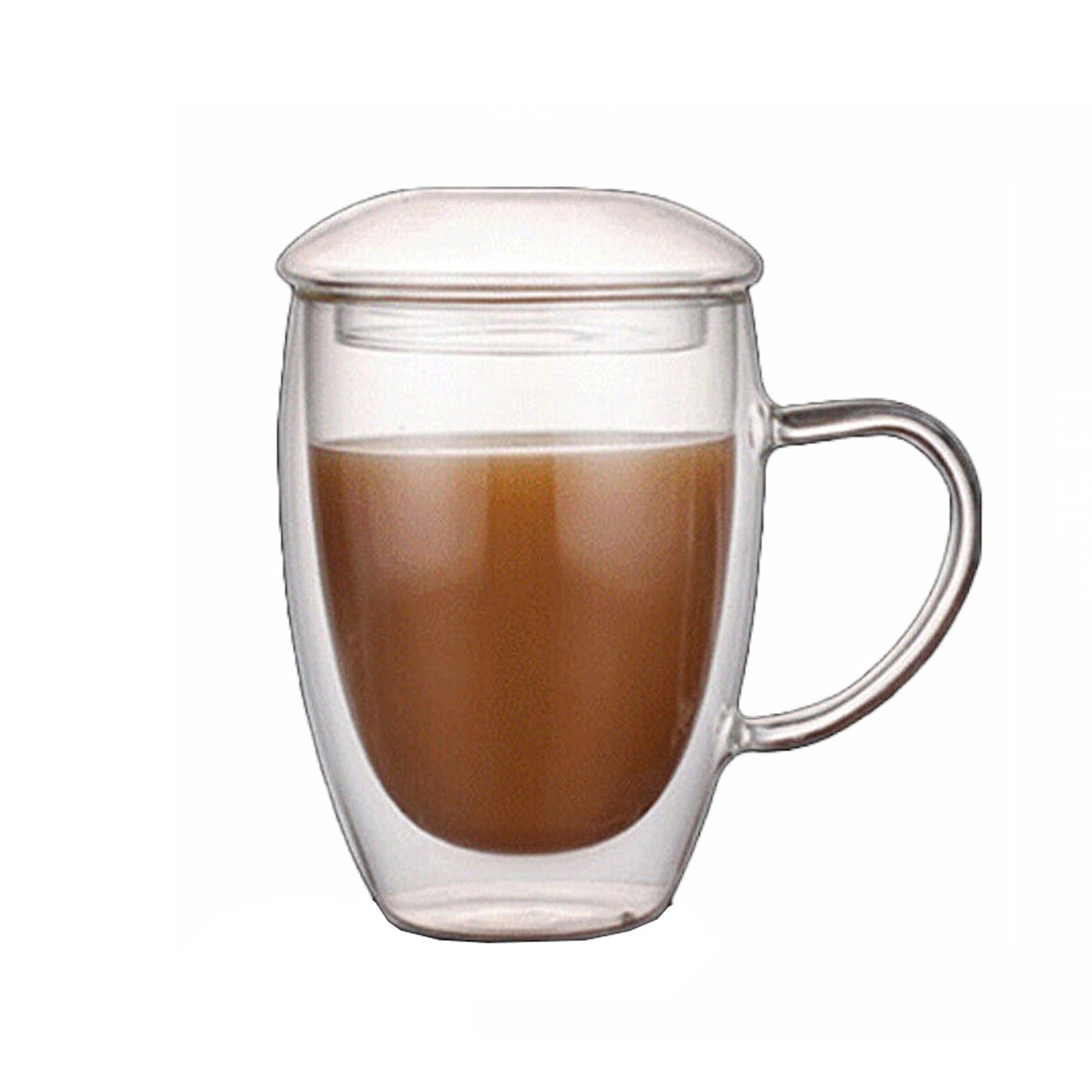 Double Layer Insulated Glass Coffee Mug for Espresso Wine and Beer