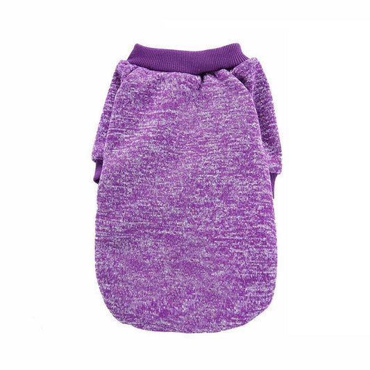 Purple Winter Pet Dog Sweater Warm Knitwear Jumper for Puppy and Cat