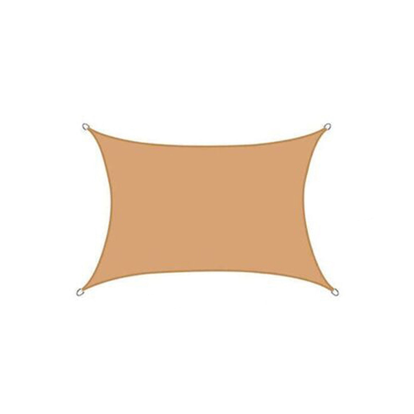Extra Heavy Duty Sand Colored Sun Shade Sail Waterproof Outdoor Canopy Awning
