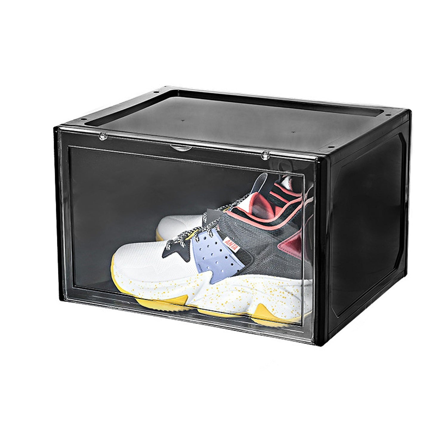 1x Premium Sneaker Display Shoe Box Stackable Clear Storage Side