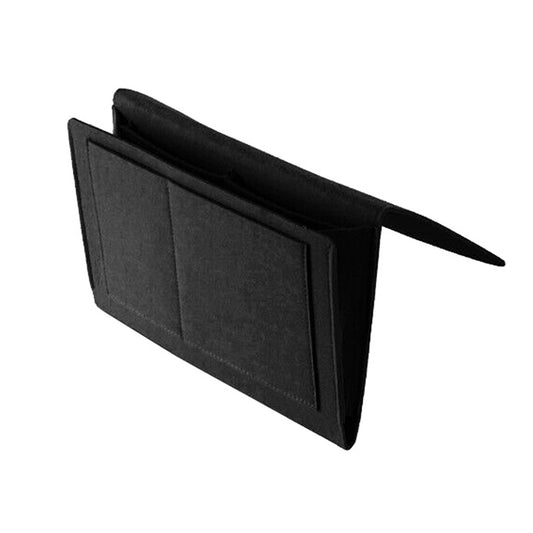 Black Bedside Armrest Storage Organizer with Pockets