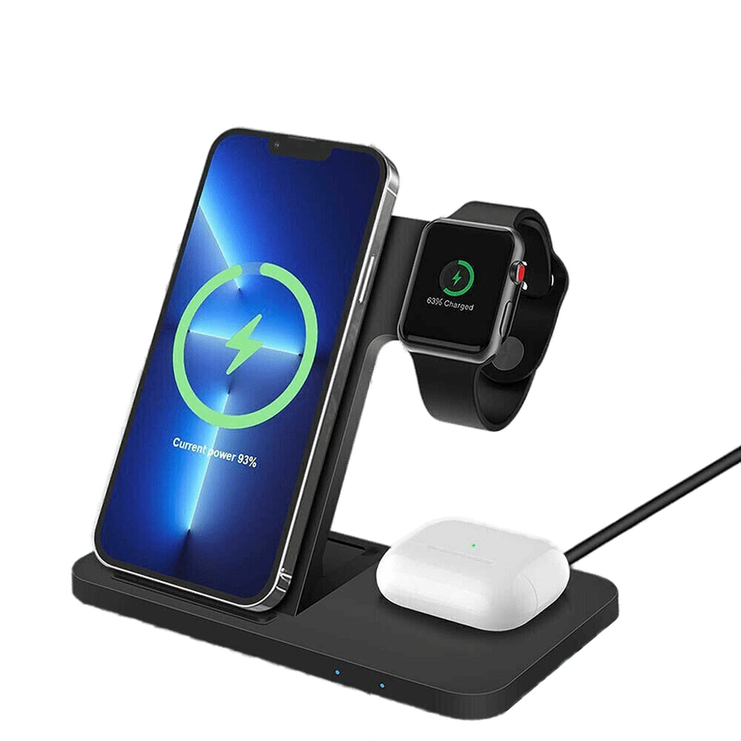 3 in 1 Fast Wireless Charger Station Dock for Apple iPhone 14 Pro 13 12 Watch