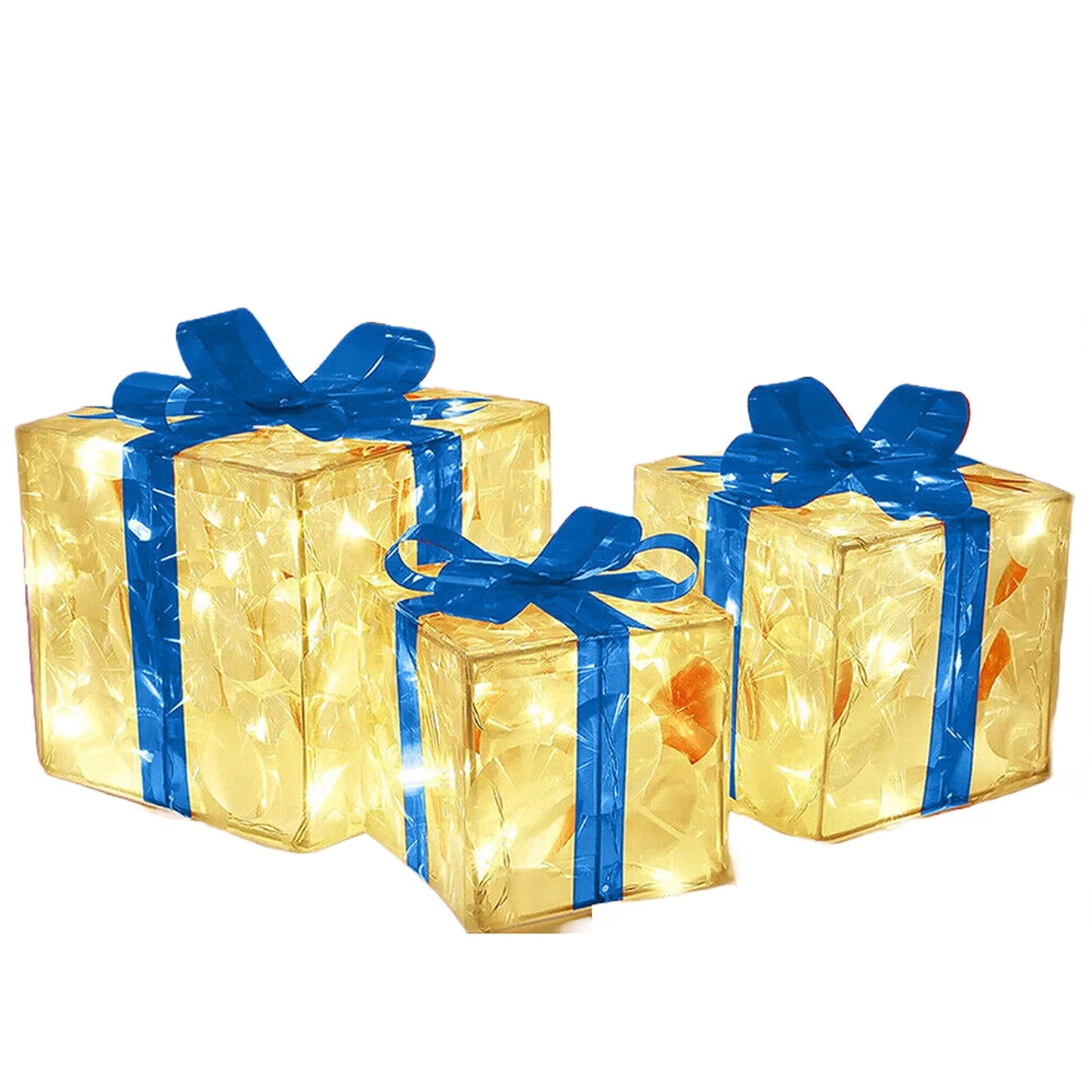 Christmas Decoration Gift Boxes with LED Light-Up Home Decor