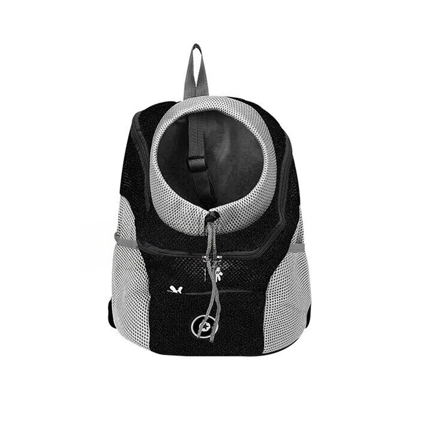 Black Mesh Portable Pet Backpack Travel Dog Carrier