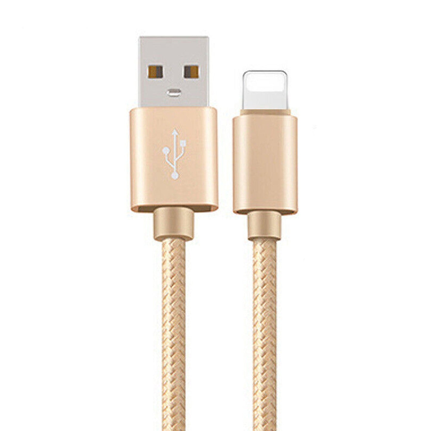 Gold Fast Charging Nylon Micro USB Cable for iOS iPhone