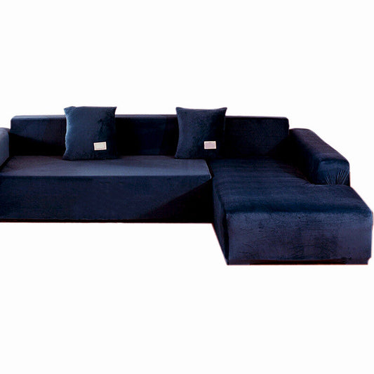 Navy Super Stretch Slipcover Velvet Sofa Covers Couch Cover