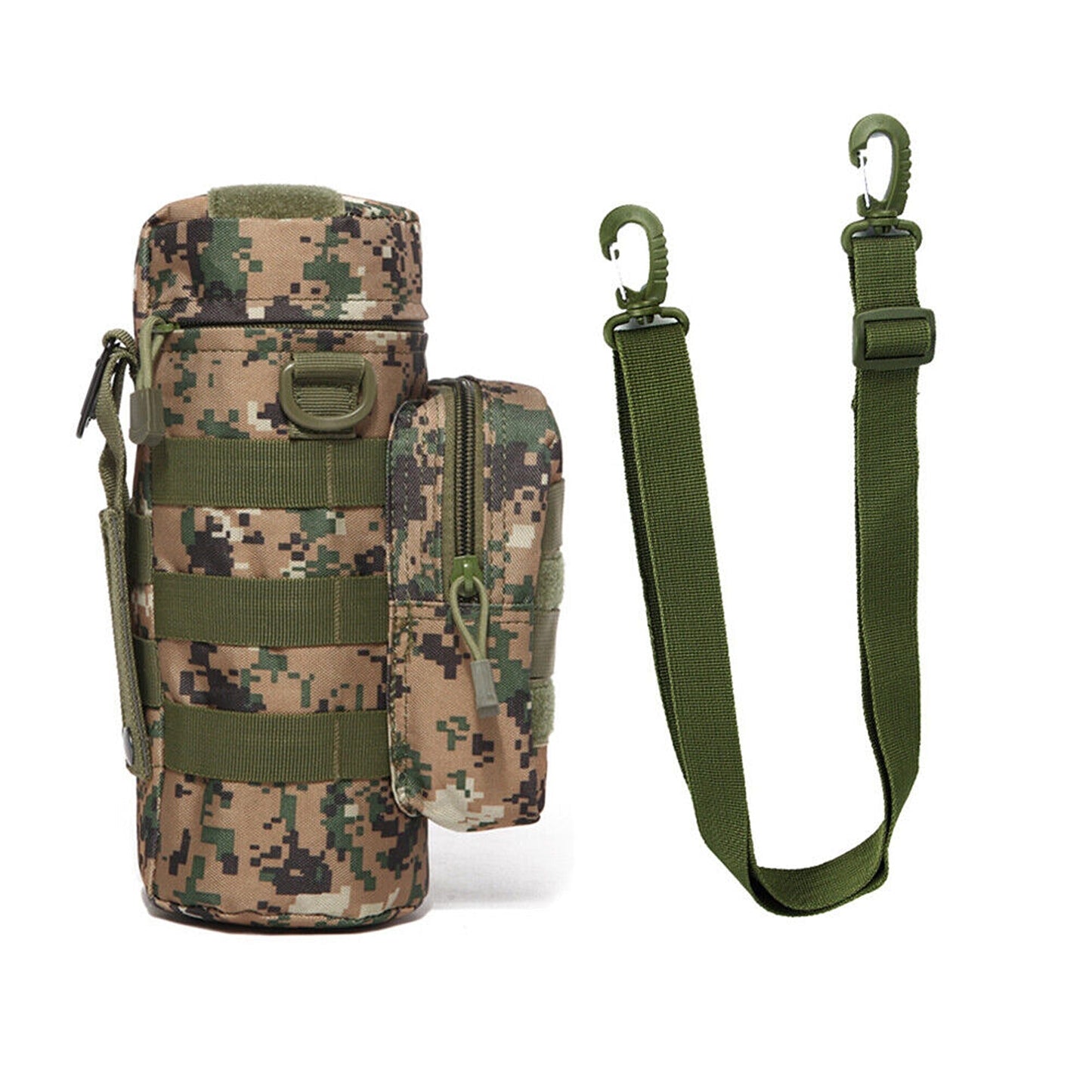 Adjustable Water Bottle Carrier Pouch Tactical Molle Kettle Bag