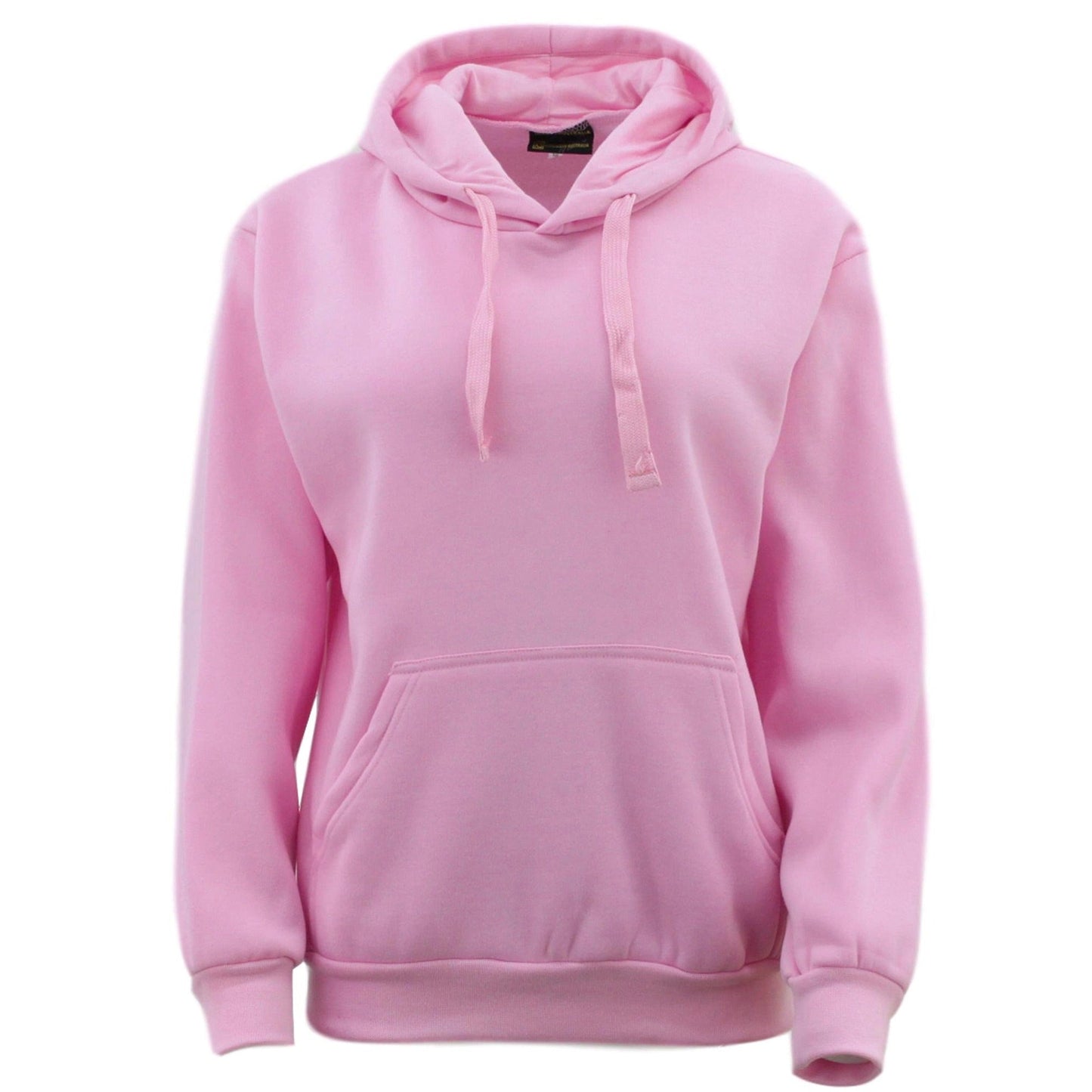 Light Pink Unisex Adult Basic Plain Hoodie Men Pullover Sweater