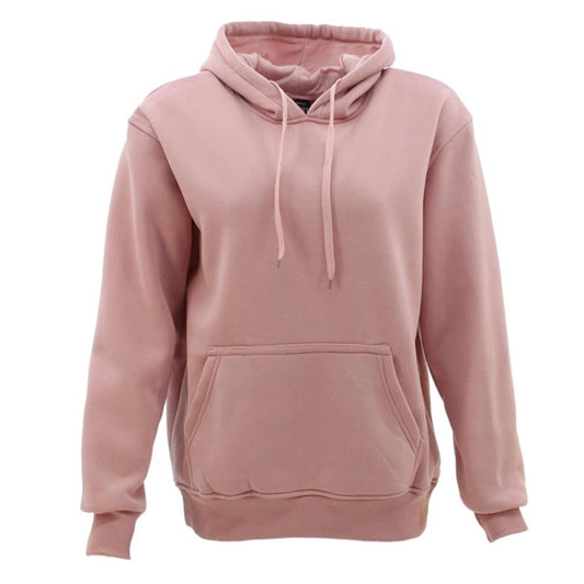 Dusty Pink Unisex Adult Basic Plain Hoodie Men Pullover Sweater