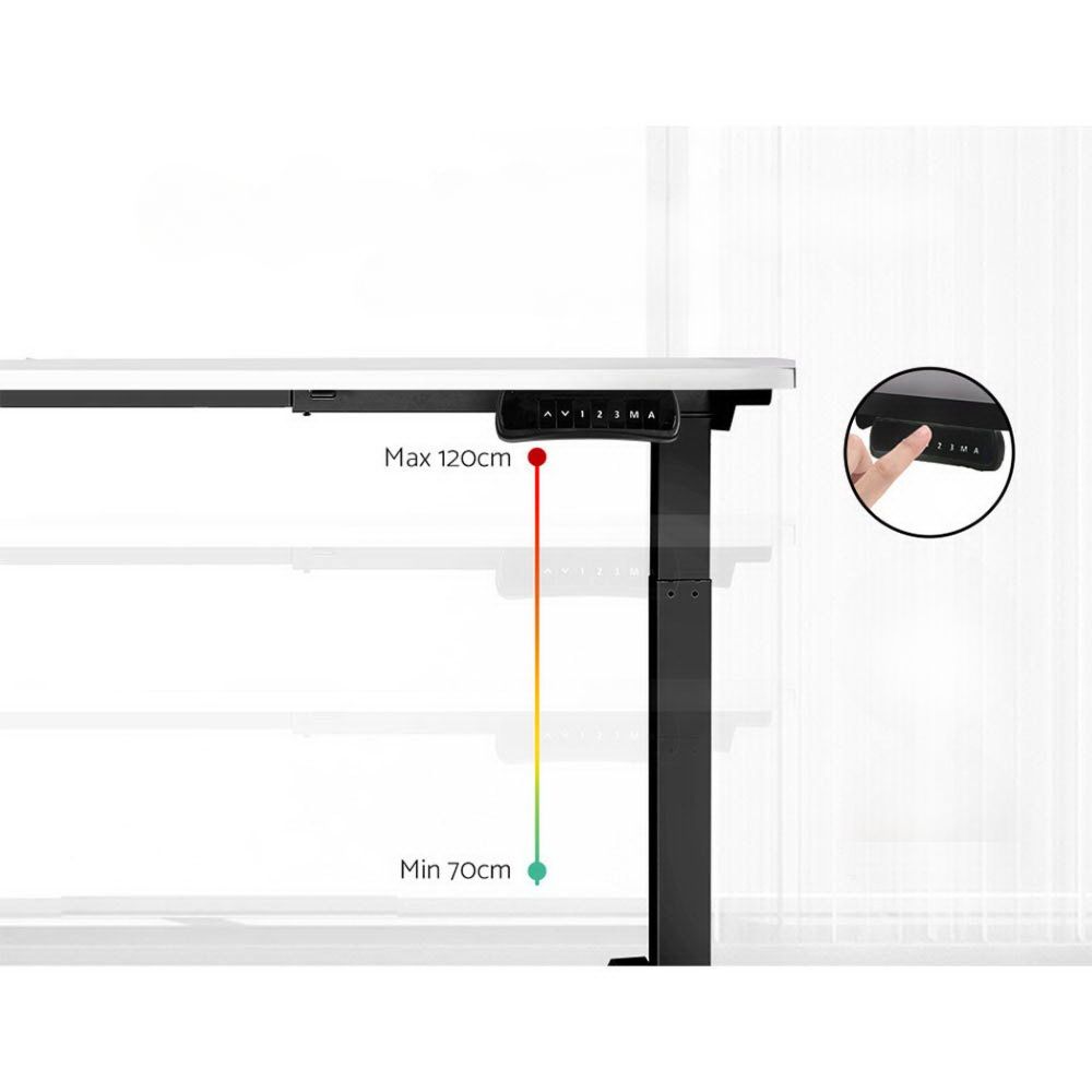Standing Desk Electric Height Adjustable Sit Stand Desks Black White