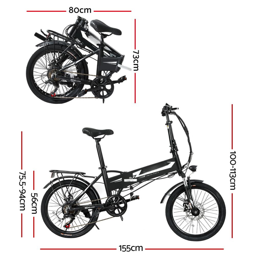 Folding 20" Electric Bike Urban Bicycle eBike Removable Battery