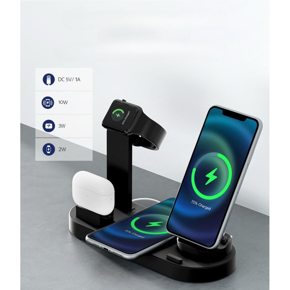 4-in-1 Wireless Charger Dock Multi-function Charging Station for Phone