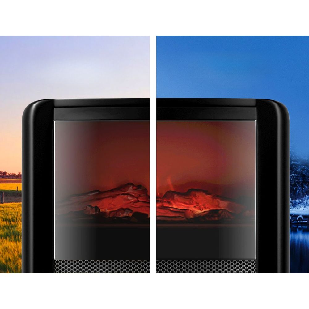 Electric Fireplace 3D Flame Effect Timer Portable Indoor Heater 2000W