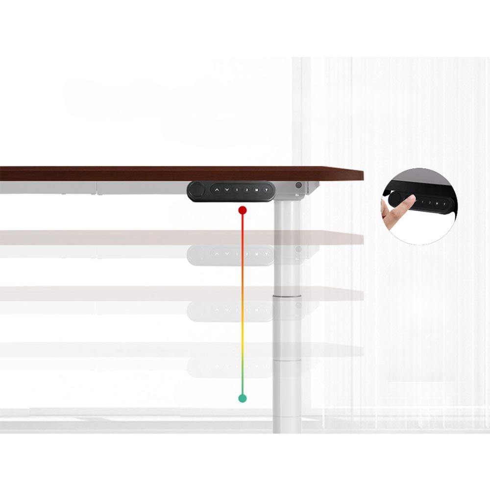 Standing Desk Adjustable Sit Stand Desks White Walnut 140cm