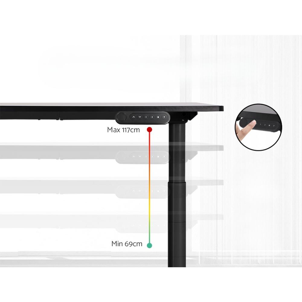 Standing Desk Height Adjustable Sit Stand Desks Table Black