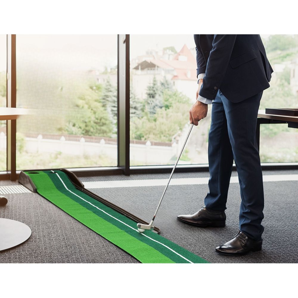 Golf Practice Putting Mat Putter Indoor Outdoor Training Exerciser - 3M