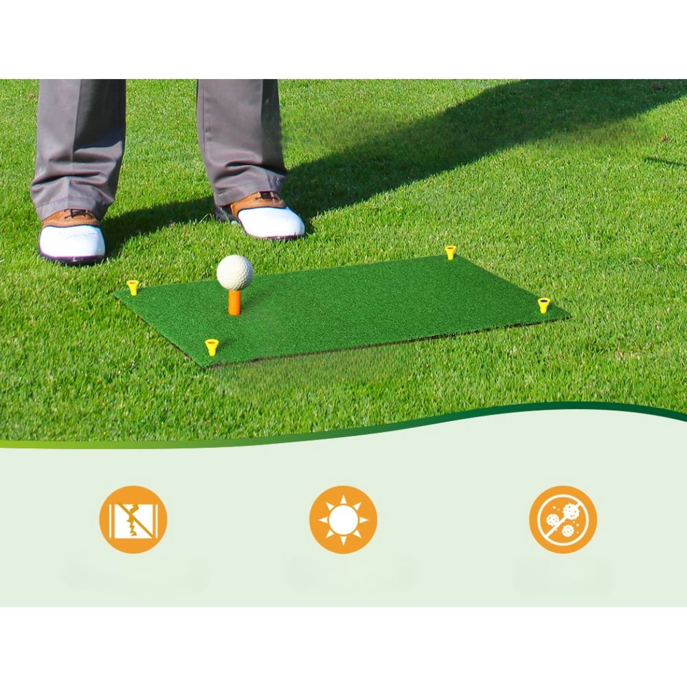 Golf Hitting Mat Portable Practice Training Aid - 60x30cm