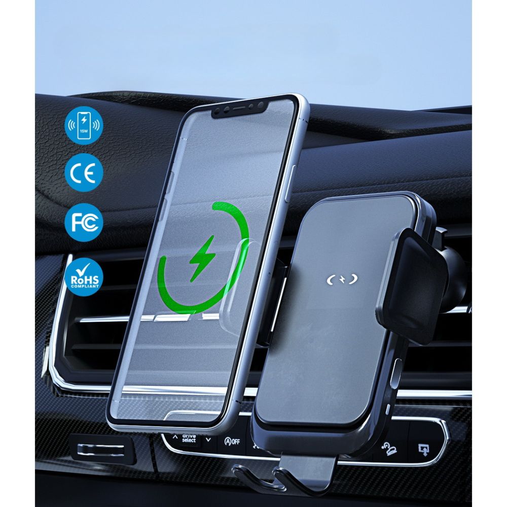 Wireless Car Charger Fast Charging Car Mount Vent Suction cup