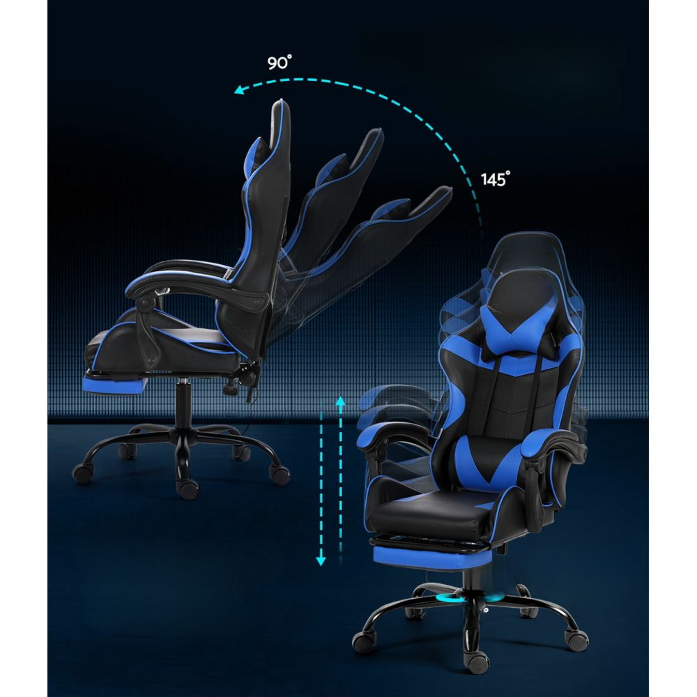 Gaming Chairs Massage Racing Recliner Leather Office Chair Footrest