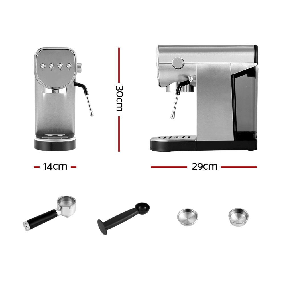 Coffee Machine Espresso Maker 20 Bar Milk Frother Cappuccino Latte Cafe