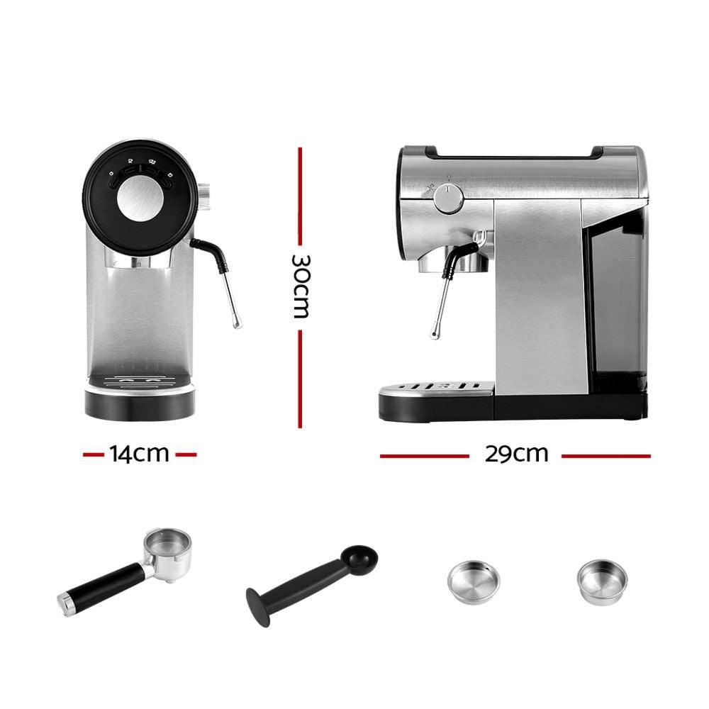 Coffee Machine Espresso Maker 20 Bar Milk Frother Cappuccino Latte Cafe