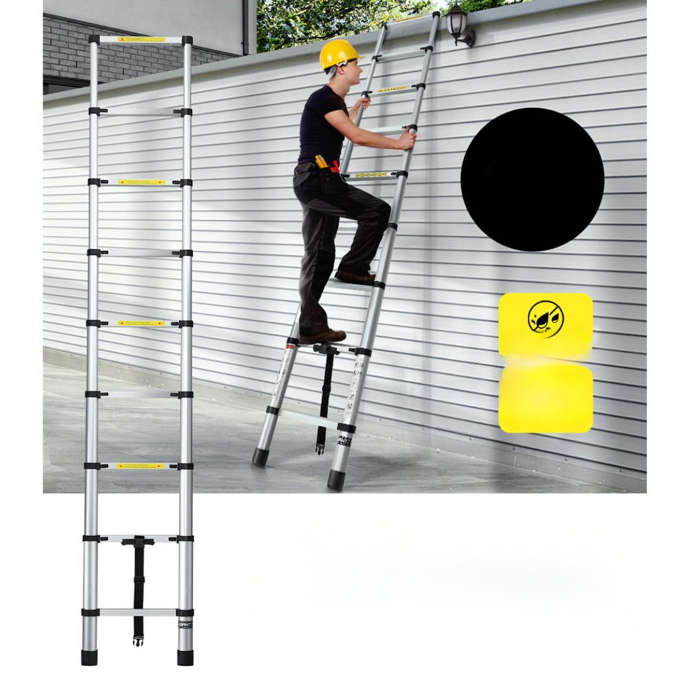 Home Telescopic Aluminium Ladder Step Extendable Height - 2.6m