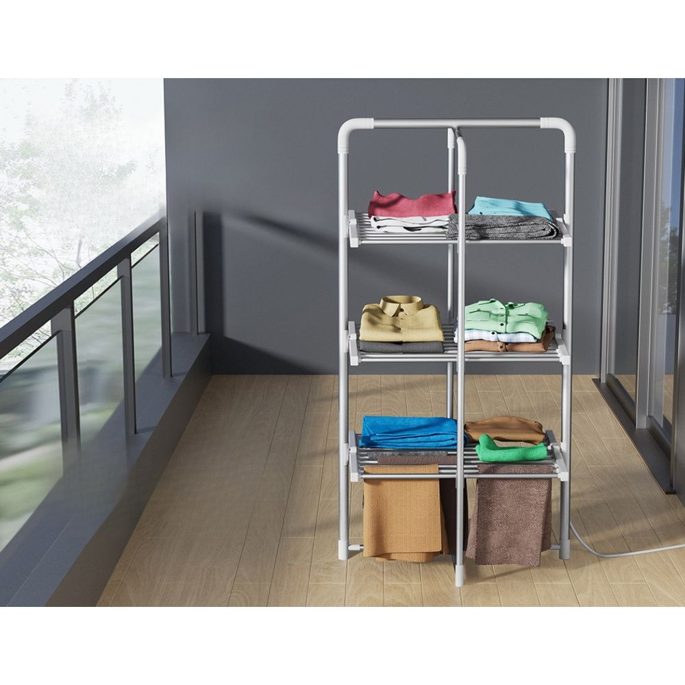 Electric Heated Towel Clothes Rail Rack Airer Dryer Warmer Stand 300W