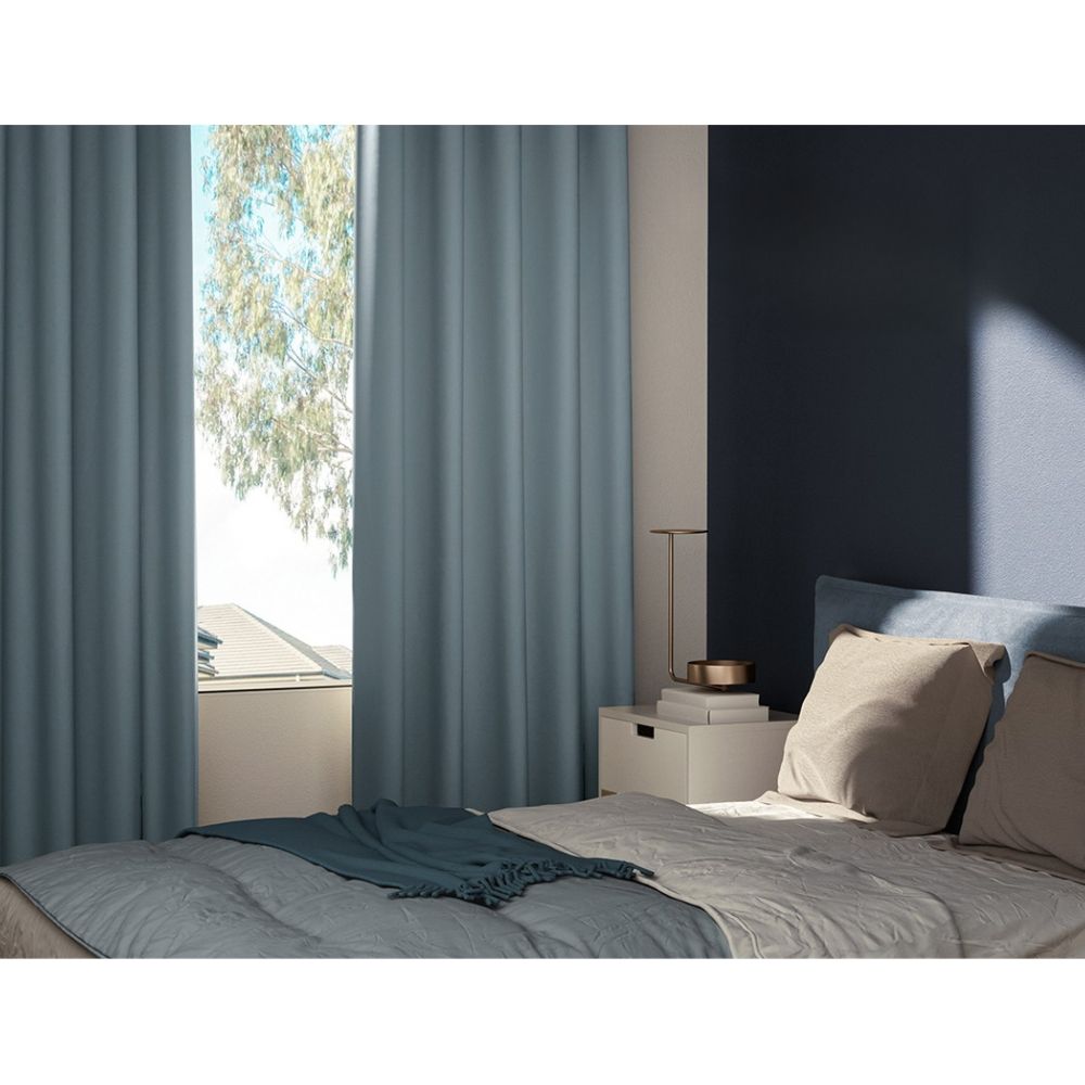 2X Blockout Curtains Blackout Window Curtain Eyelet 300x230cm Grey