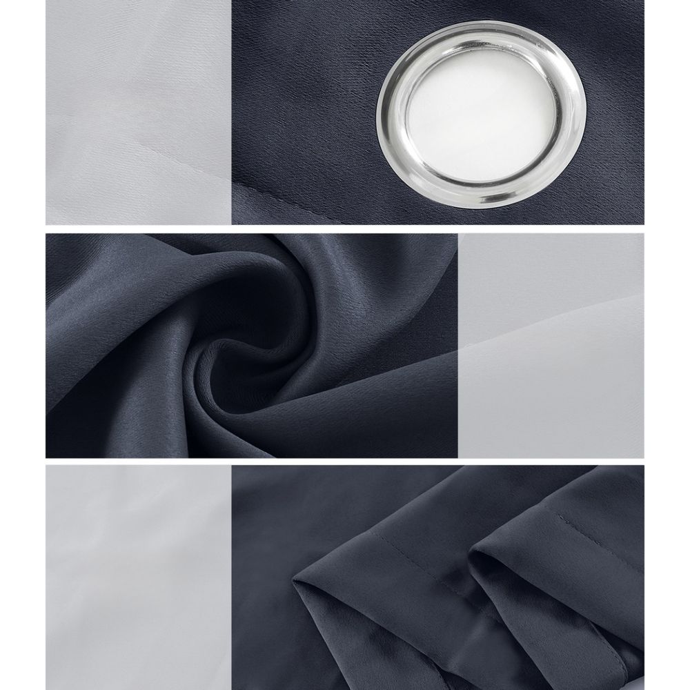 2X Blockout Curtains Blackout Window Curtain Eyelet 300x230cm Charcoal