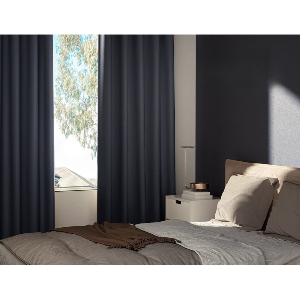 2X Blockout Curtains Blackout Window Curtain Eyelet 180x213cm Charcoal