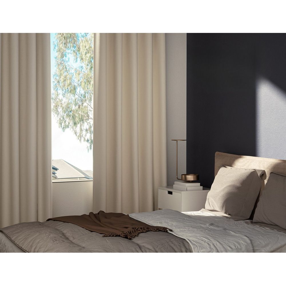2X Blockout Curtains Blackout Window Curtain Eyelet 300x230cm Beige