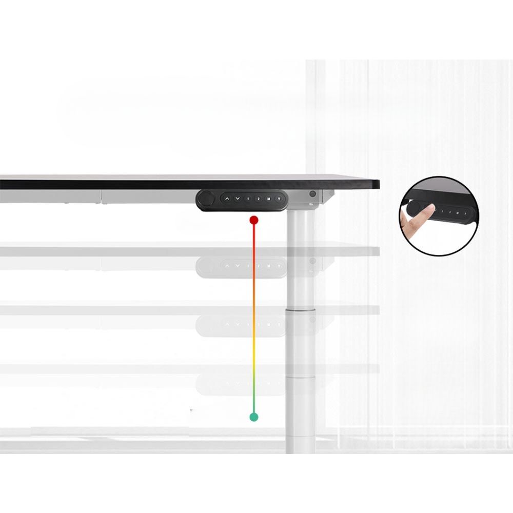 Standing Desk Adjustable Sit Stand Desks White Black 140cm