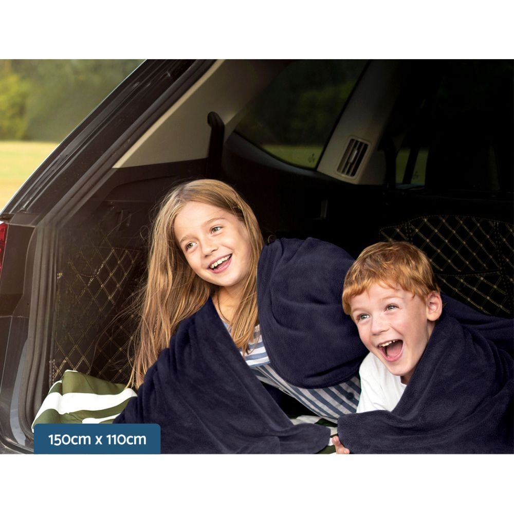 Electric Heated Blanket Car Throw Rug Travel DC - 12V