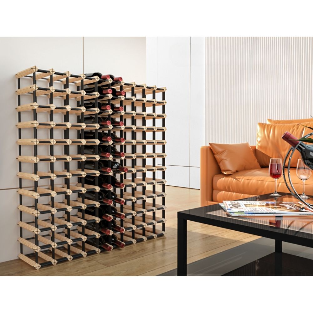 120 Bottle Wine Rack Timber Wooden Storage Wall Racks Organiser Cellar