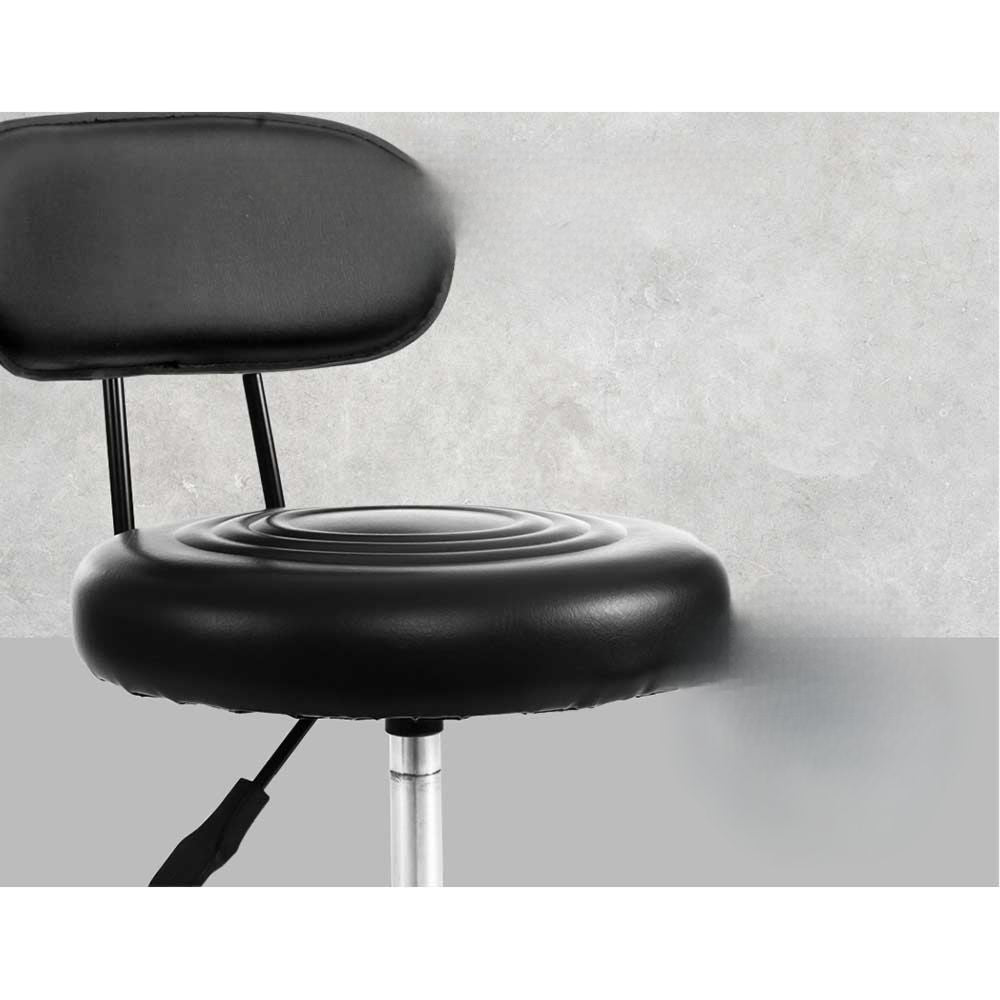 2X Salon Stool Swivel Backrest Chair Barber Hairdressing Hydraulic Lift
