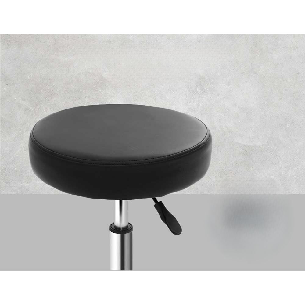 2X Salon Stool Round Swivel Barber Hair Bar Stools Black