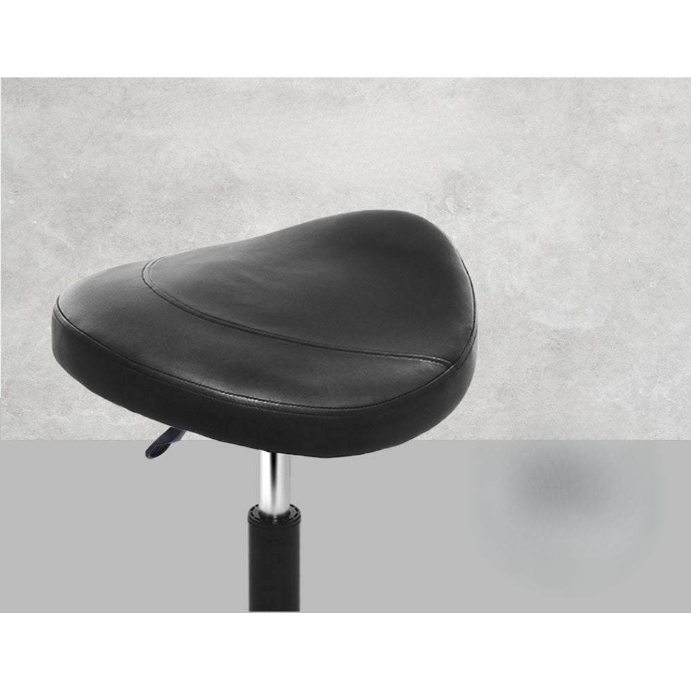2X Saddle Salon Stool Swivel Barber Chairs Bar Stools PU