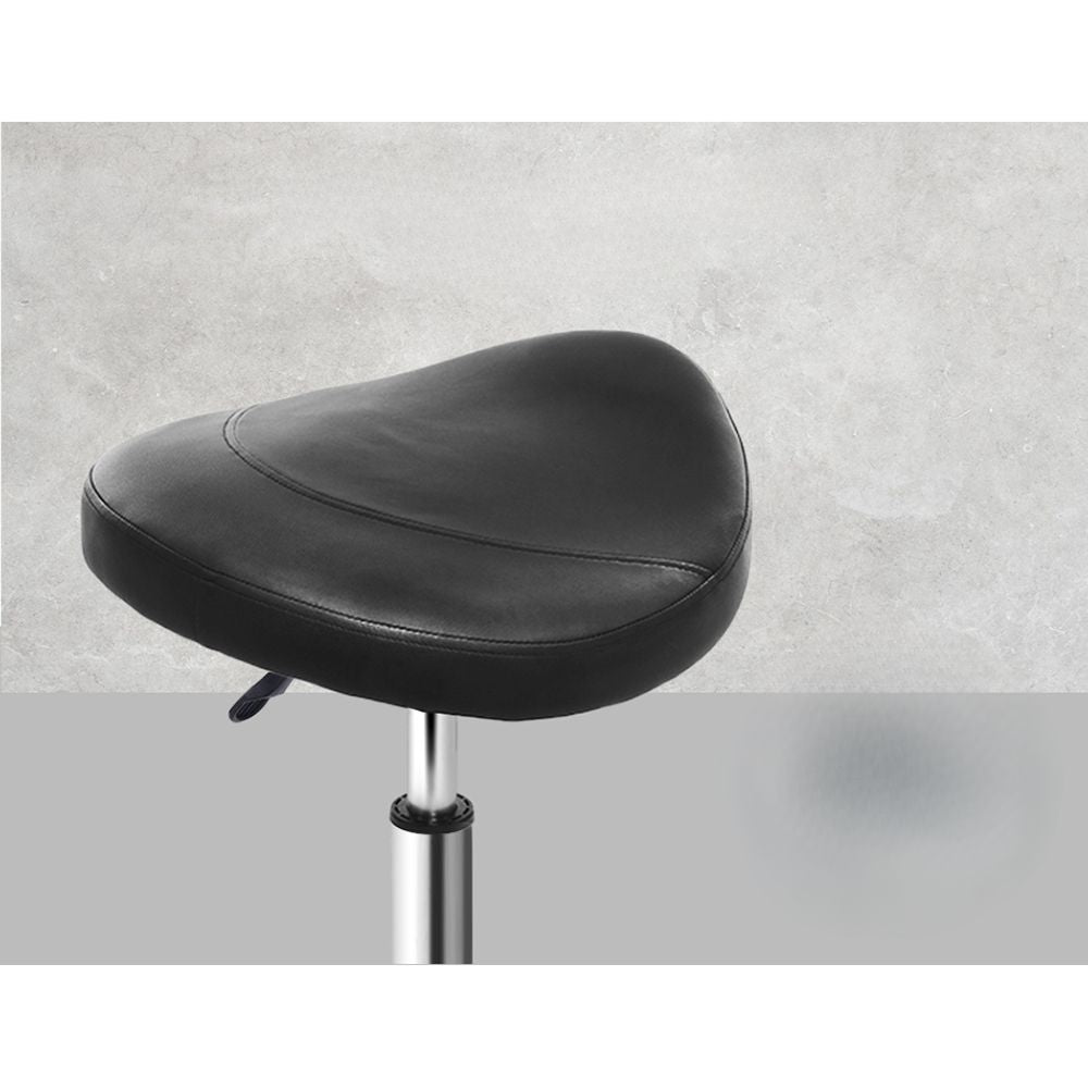 2X Saddle Salon Stool Swivel Barber Hair Dress Chair Black