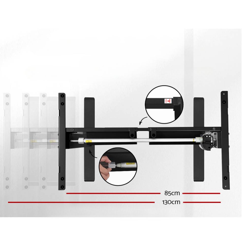 Standing Desk Adjustable Sit Stand Desks Black Brown