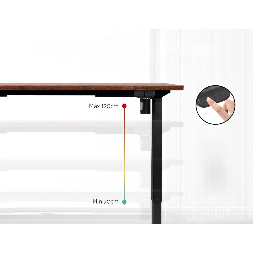 Standing Desk Adjustable Sit Stand Desks Black Brown