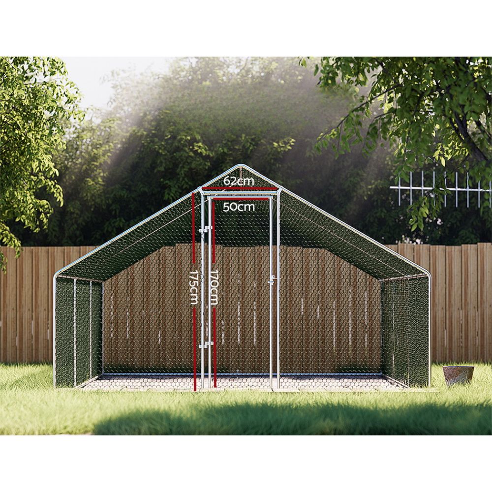 Chicken Cage Hutch Large Walk In Enclosure Cover - 3mx6m