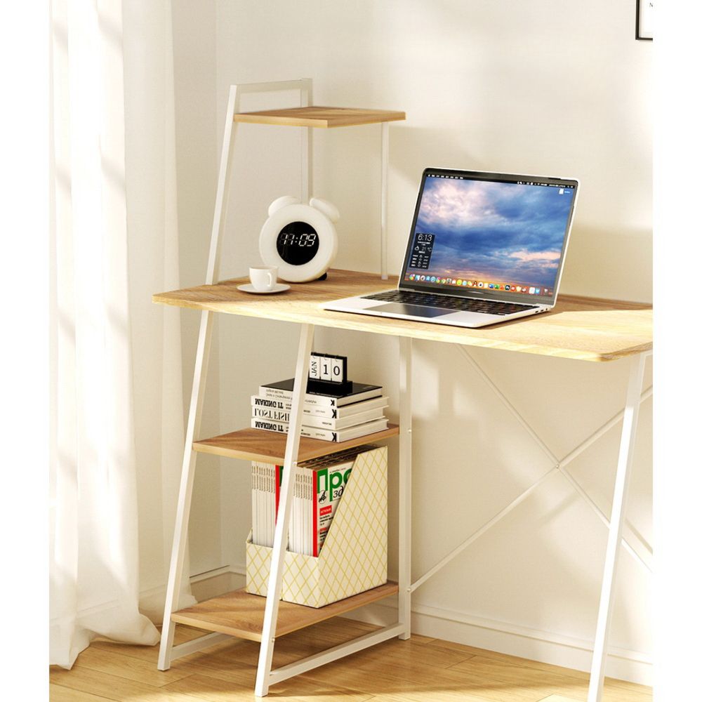 Computer Desk Laptop Table Bookshelf Desk Storage Rack Home Study Office