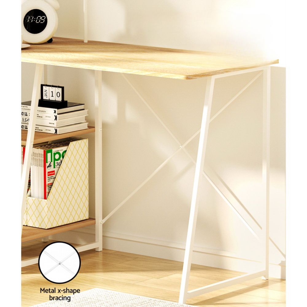 Computer Desk Laptop Table Bookshelf Desk Storage Rack Home Study Office