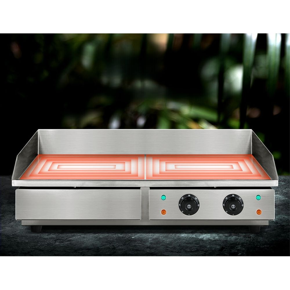 Commercial Electric Griddle BBQ Grill Hot Plate Stainless Steel 4400W
