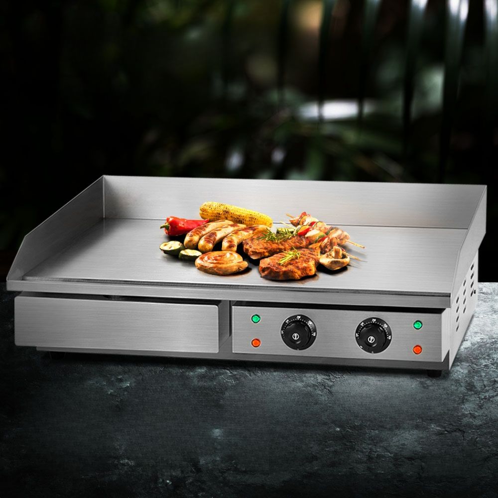 Commercial Electric Griddle BBQ Grill Hot Plate Stainless Steel 4400W